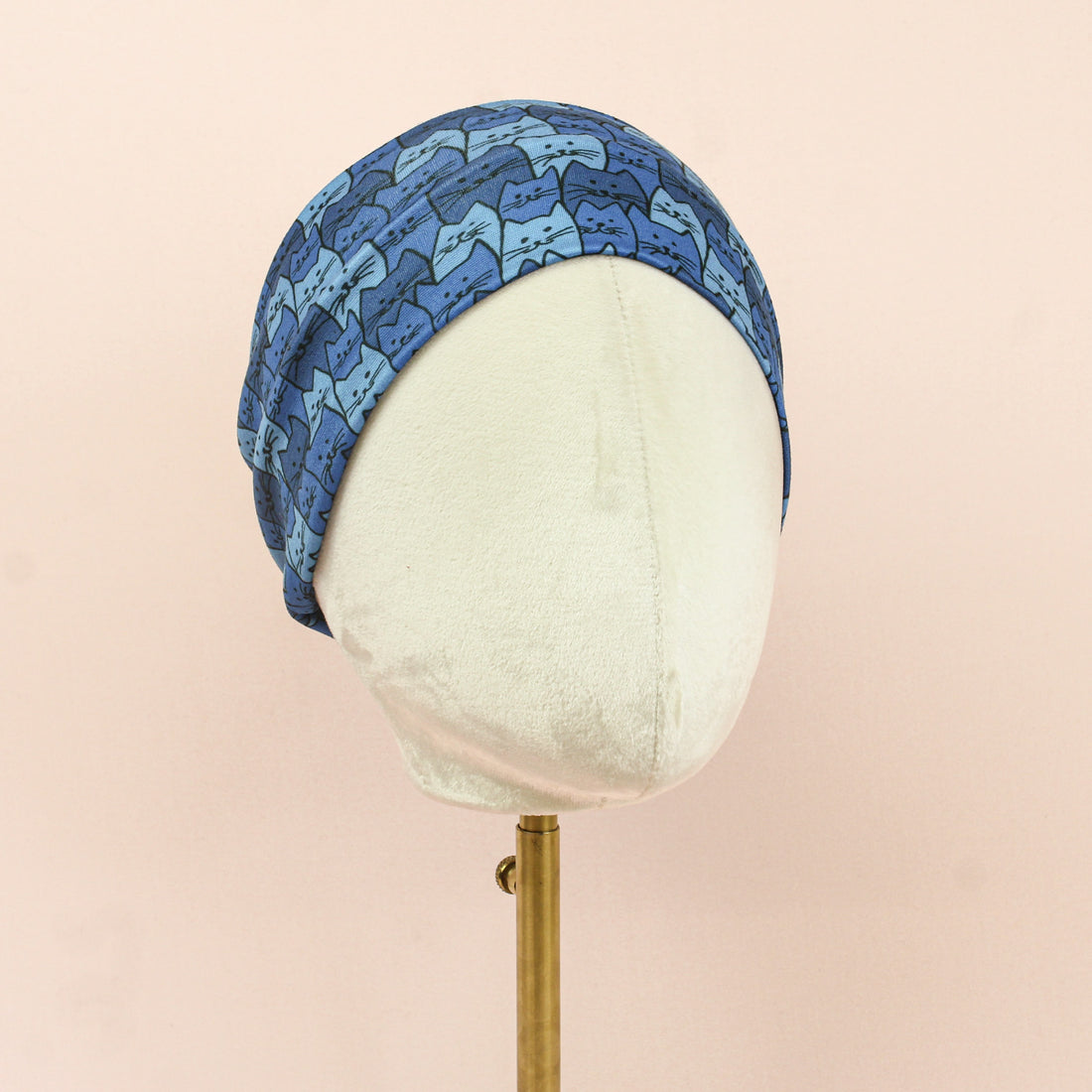 Blue Whimsy Cat Stretch Headband