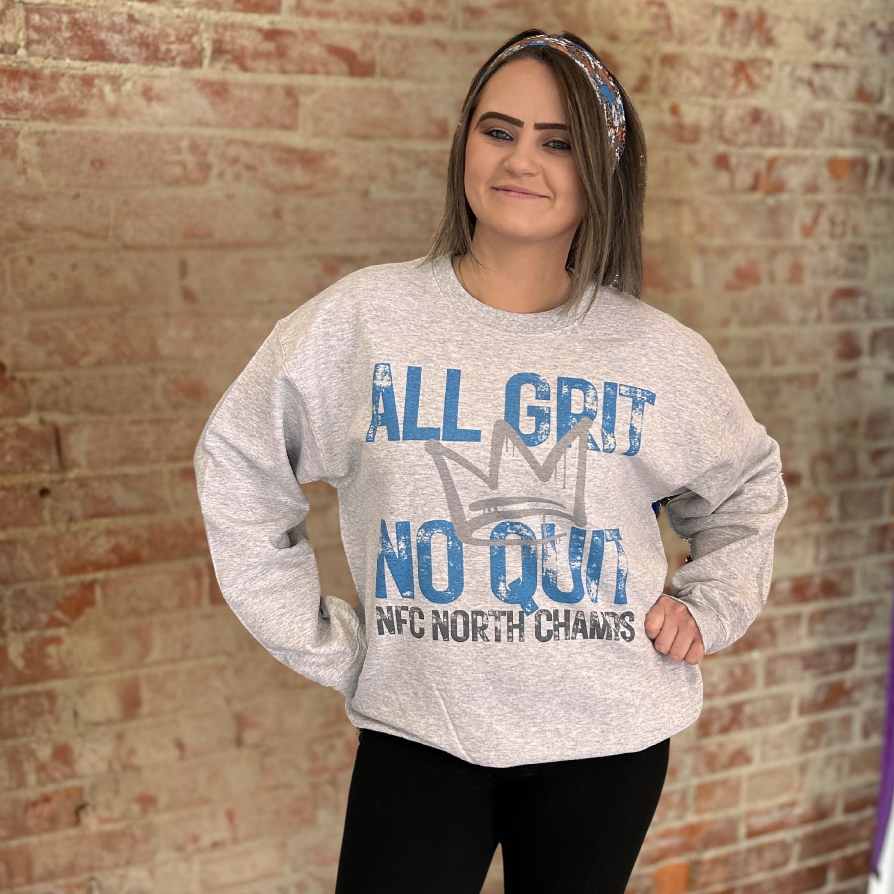 All Grit No Quit Crewneck Sweatshirt - The Sassy Olive