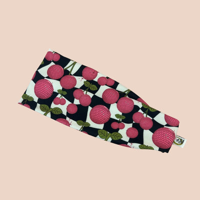 Checker Disco Cherries Stretch Headband - The Sassy Olive