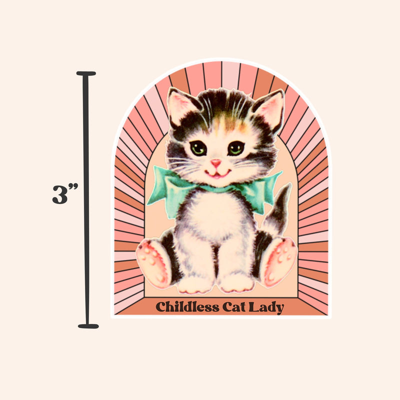 Childless Cat Lady Vinyl Decal Sticker - The Sassy Olive