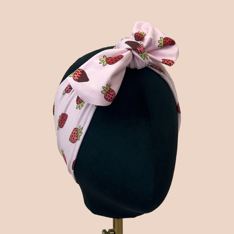 Chocolate Covered Strawberries Top Knot Headband - The Sassy Olive