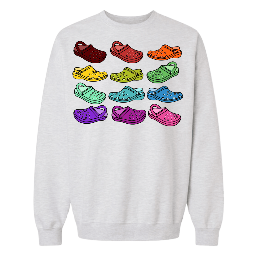 Colorful Croc Lover Crewneck - The Sassy Olive