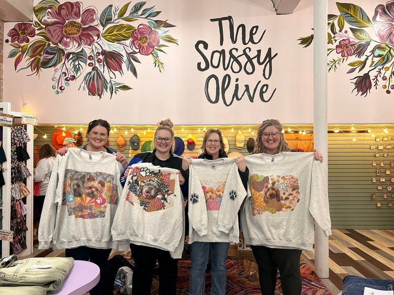 Create Your Own Pet Face Shirt Event - Sunday 12/22 - 1PM to 3PM - The Sassy Olive