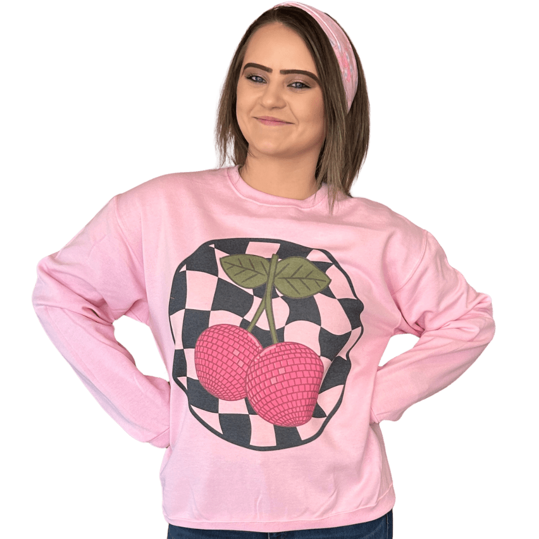 Disco Cherry Crewneck Sweatshirt - The Sassy Olive