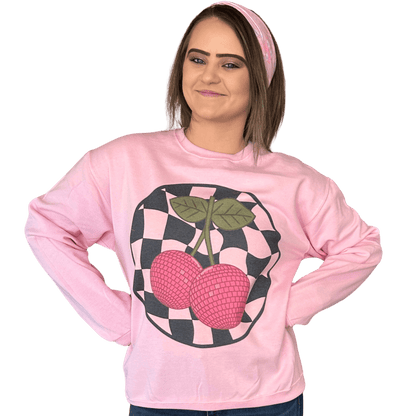 Disco Cherry Crewneck Sweatshirt - The Sassy Olive