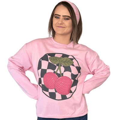 Disco Cherry Crewneck Sweatshirt - The Sassy Olive