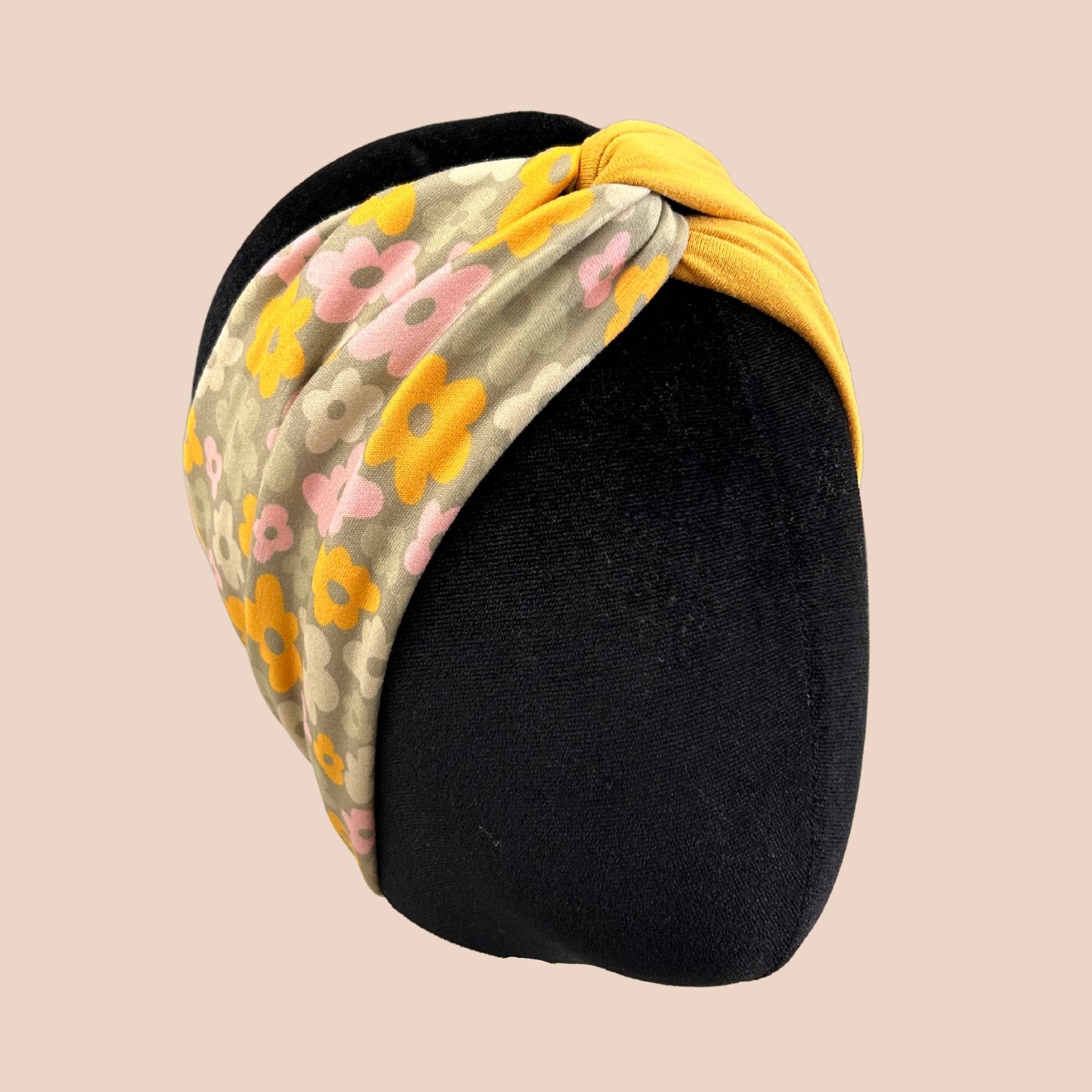 Goldenrod Floral Twist Headband - The Sassy Olive