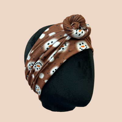 Hot Cocoa Snowmen Wrap Headband - The Sassy Olive