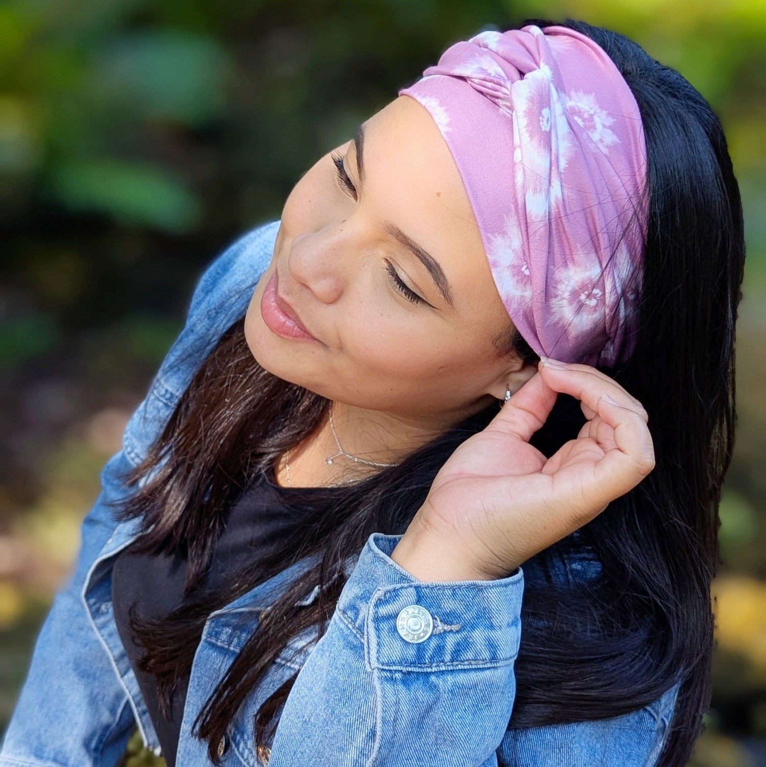 Lavender Splatter Wrap Headband - The Sassy Olive