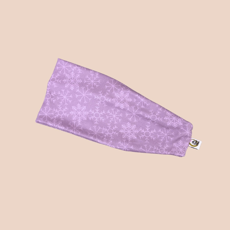 Lilac Snowflakes Stretch Headband - The Sassy Olive