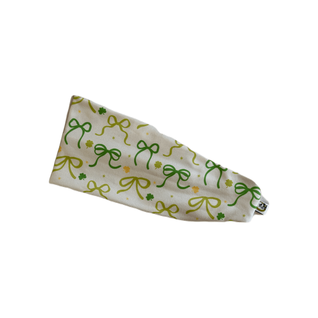 Lucky Green Bow Stretch Headband - The Sassy Olive