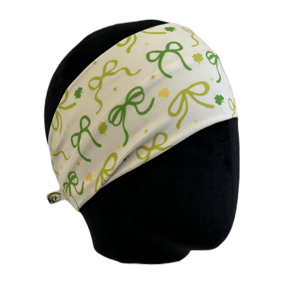 Lucky Green Bow Stretch Headband - The Sassy Olive