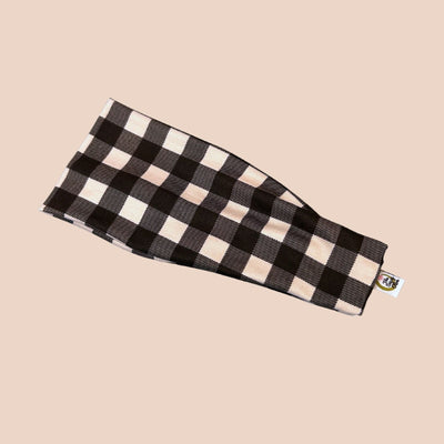 Natural Buffalo Plaid Stretch Headband - The Sassy Olive