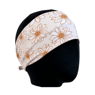 Neutral Daisies Stretch Headband - The Sassy Olive