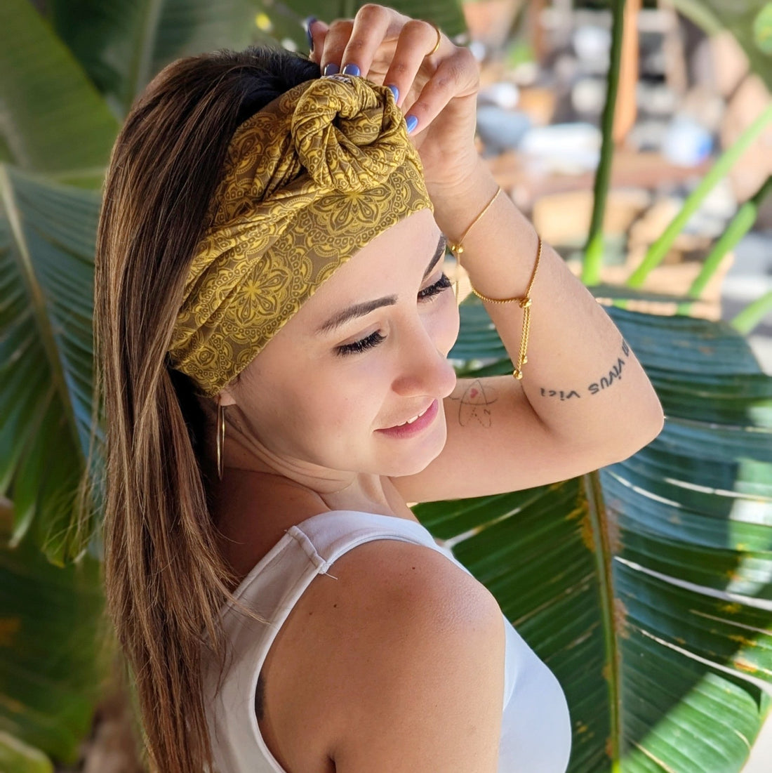 Olive Medallions Wrap Headband - The Sassy Olive