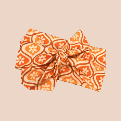 Orange Couch Top Knot Headband - The Sassy Olive