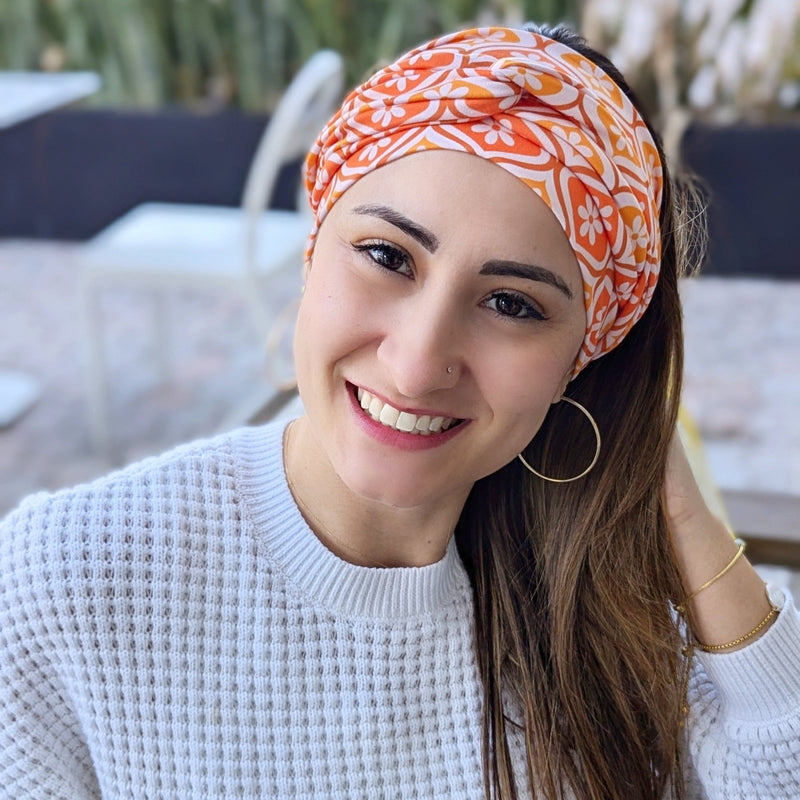 Orange Couch Wrap Headband - The Sassy Olive