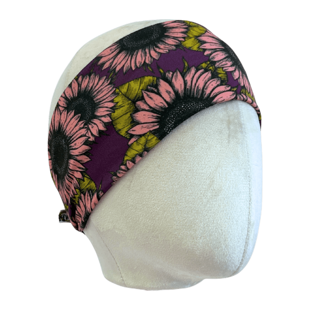 Pink Sunflower Stretch Headband - The Sassy Olive