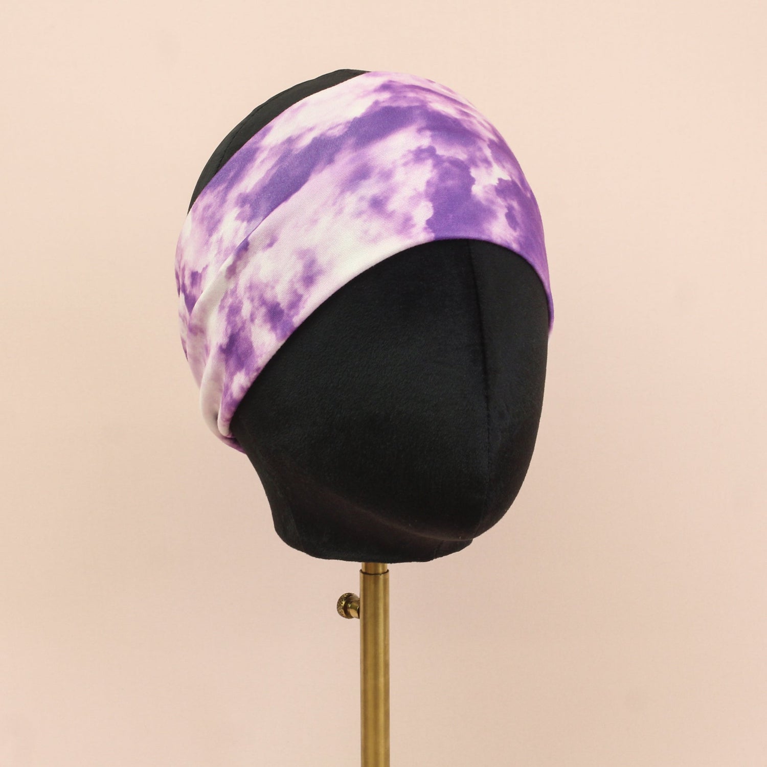 Purple and White Stretch Headband - The Sassy Olive