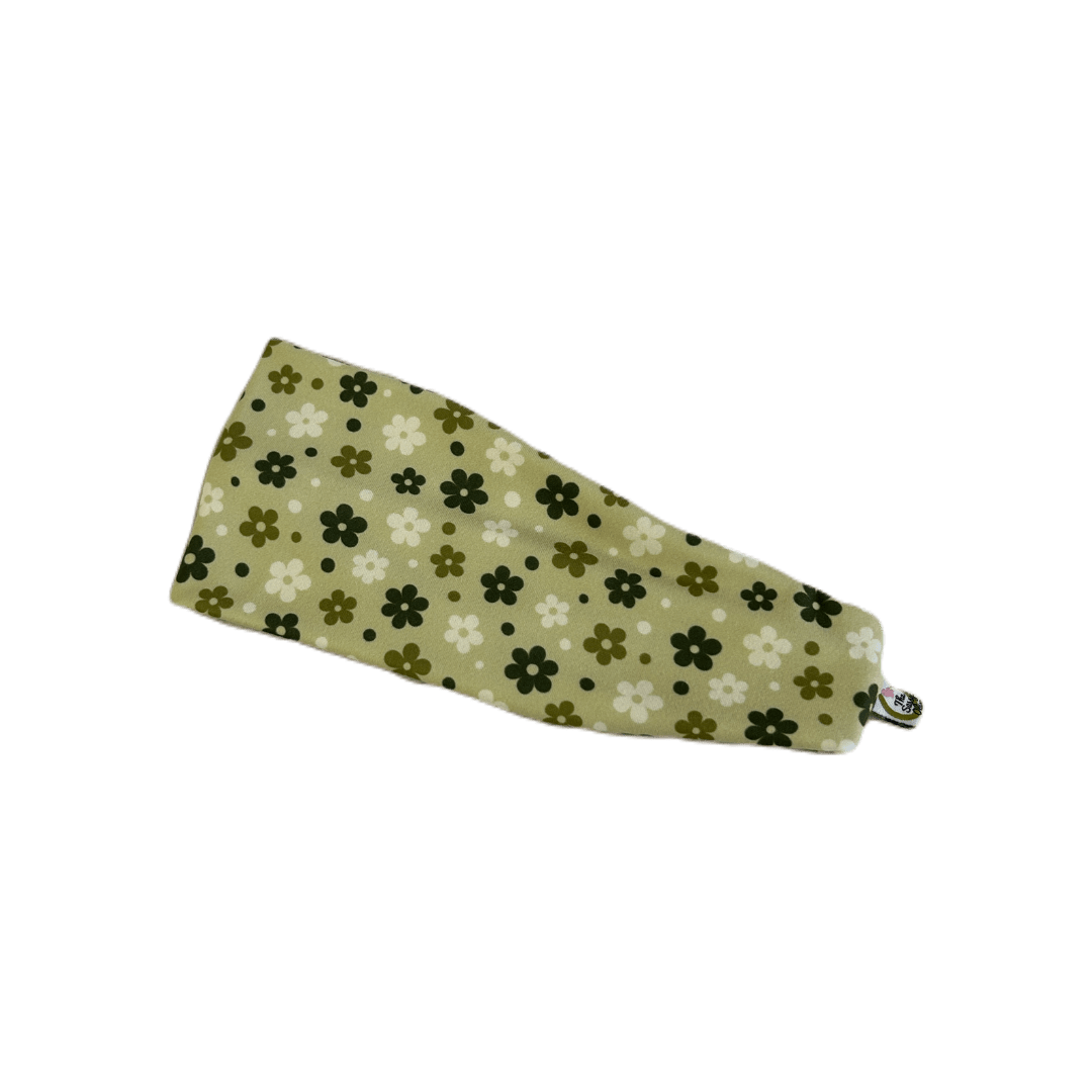 Simple Green Floral Stretch Headband - The Sassy Olive