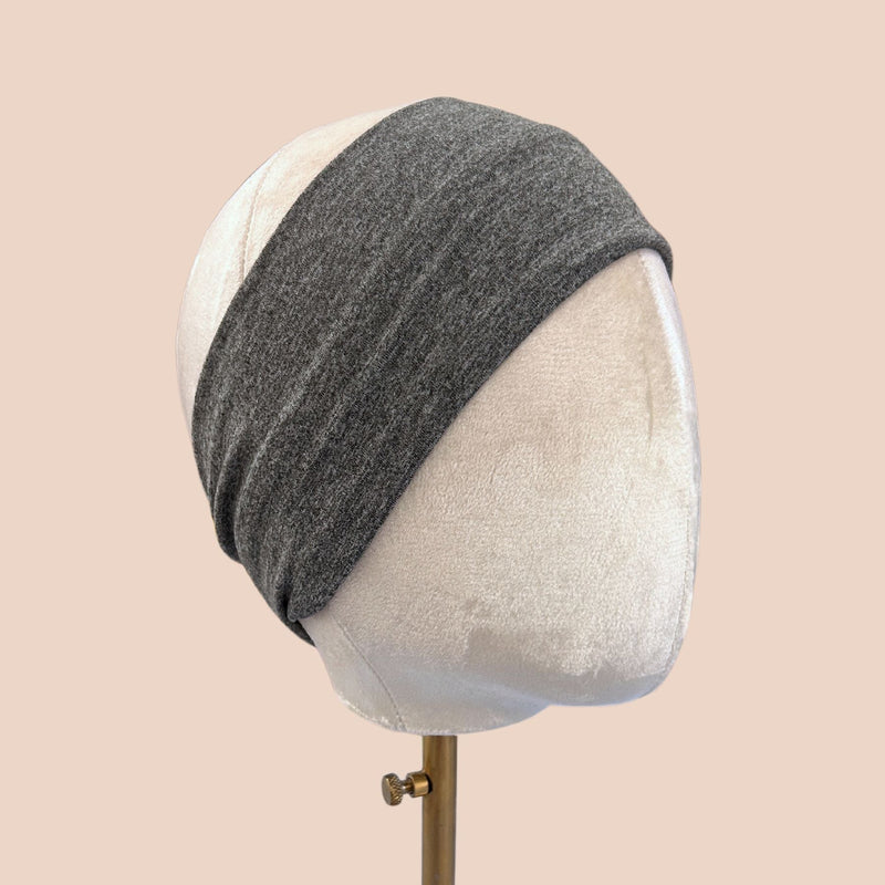 Static Grey Solid Stretch Headband - The Sassy Olive