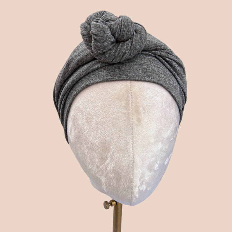 Static Grey Solid Wrap Headband - The Sassy Olive