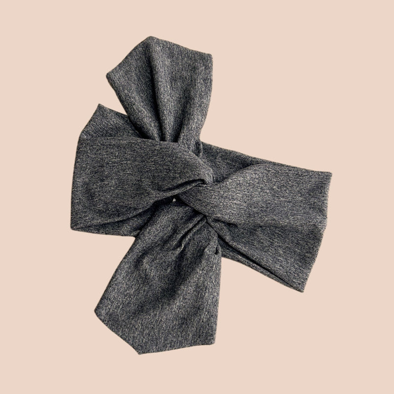 Static Grey Top Knot Headband - The Sassy Olive