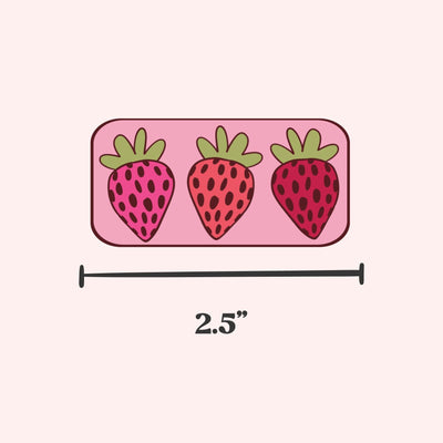 Strawberry Trio Vinyl Decal Sticker - The Sassy Olive