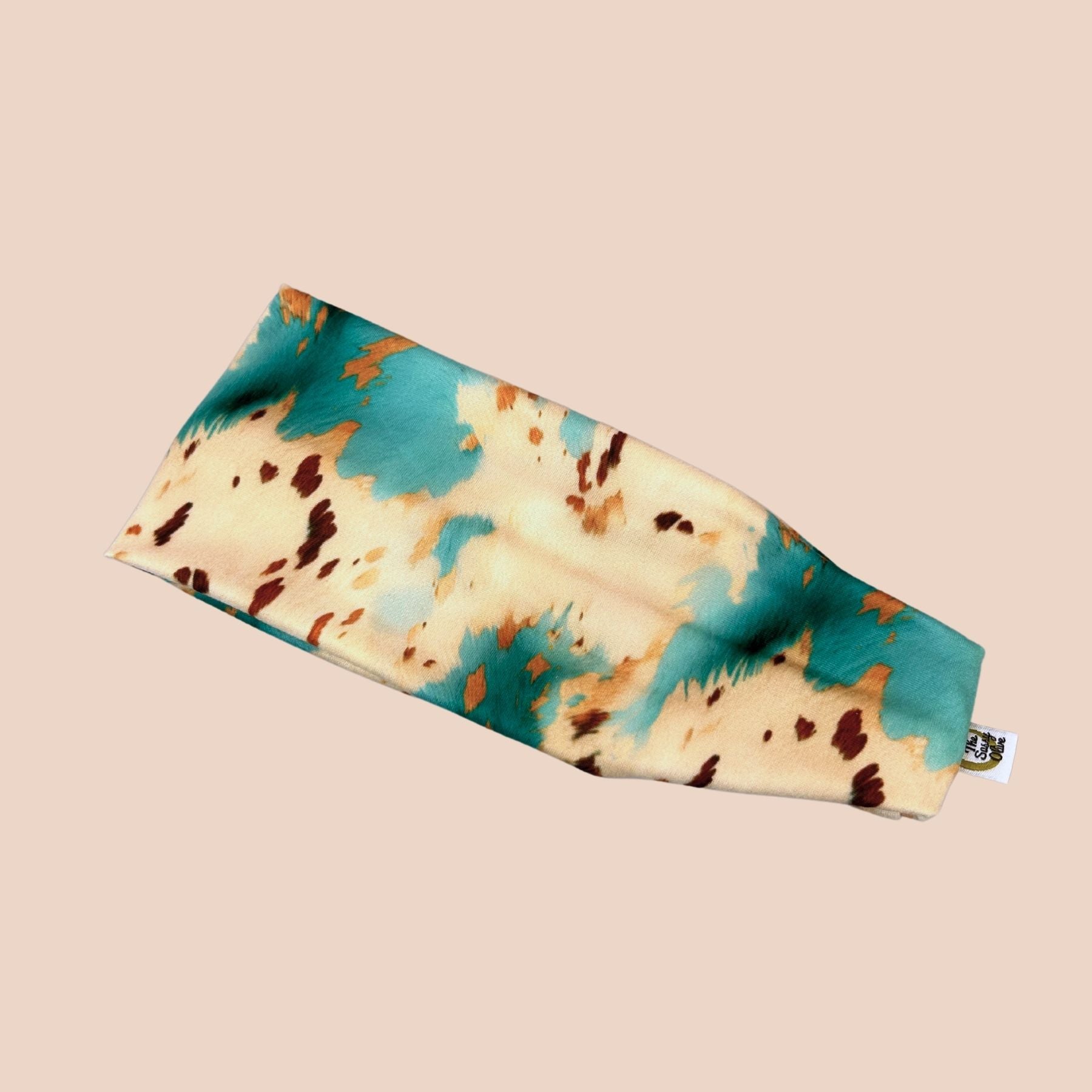 Turquoise Cow Hide Stretch Headband - The Sassy Olive