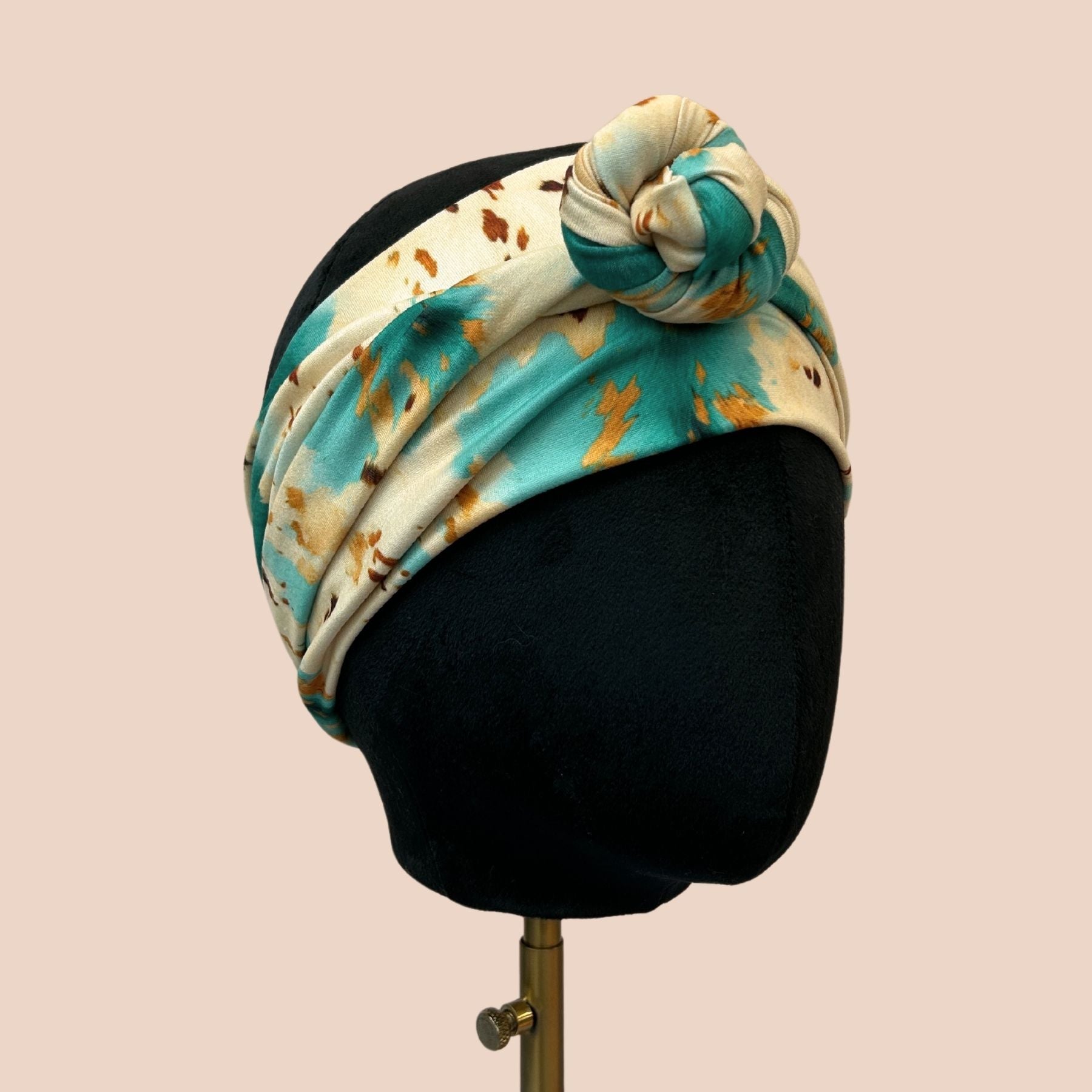 Turquoise Cow Hide Wrap Headband - The Sassy Olive