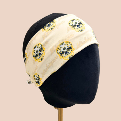 U of M Sugar Skull Stretch Headband - The Sassy Olive