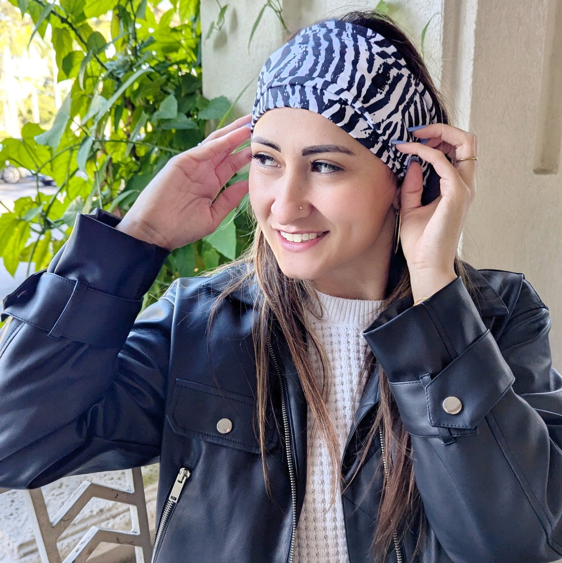 Zebra Print Wrap Headband - The Sassy Olive