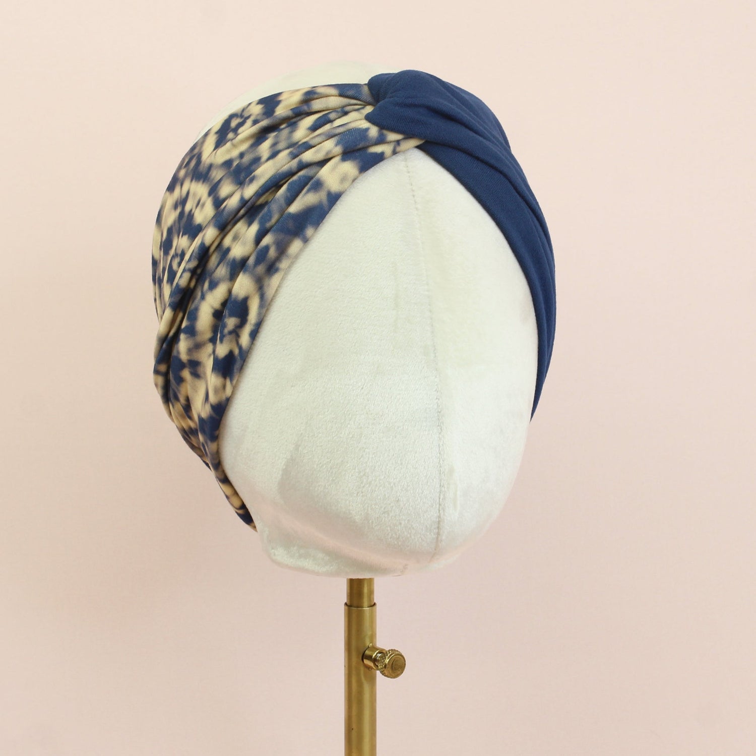 Blue and Gold Twist Headband - The Sassy Olive