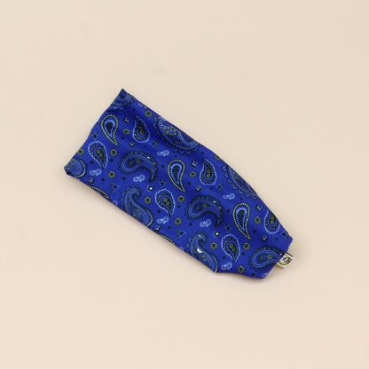 Blue Bandana Paisley Stretch Headband - The Sassy Olive