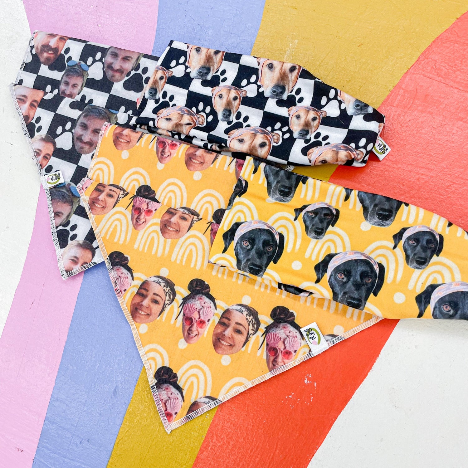 Custom Pet Bandana &amp; Headband Bundle - The Sassy Olive