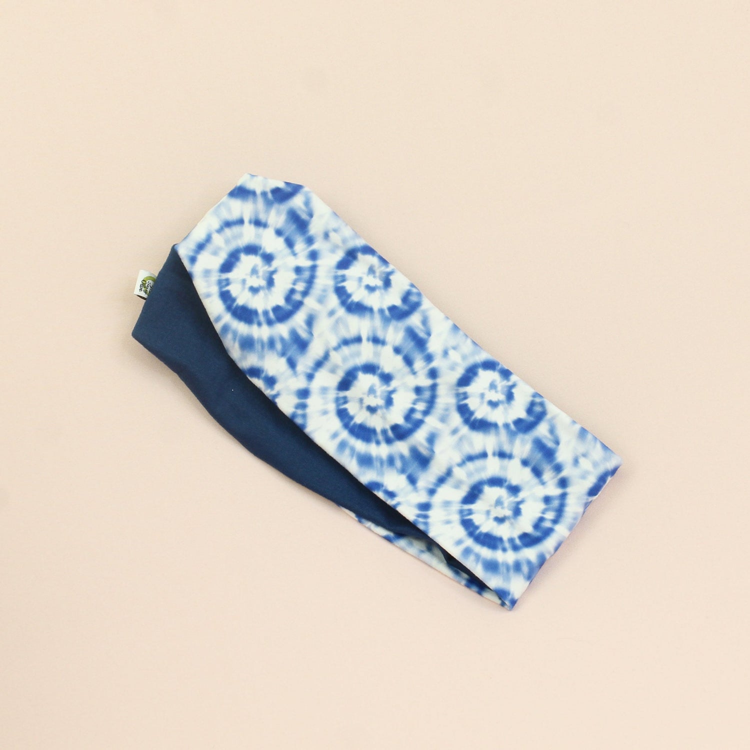 Dark Blue and White Twist Headband - The Sassy Olive