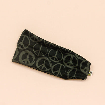 Dark Peace Stretch Headband - The Sassy Olive