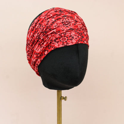 Red Bandana Paisley Boho Buff - The Sassy Olive