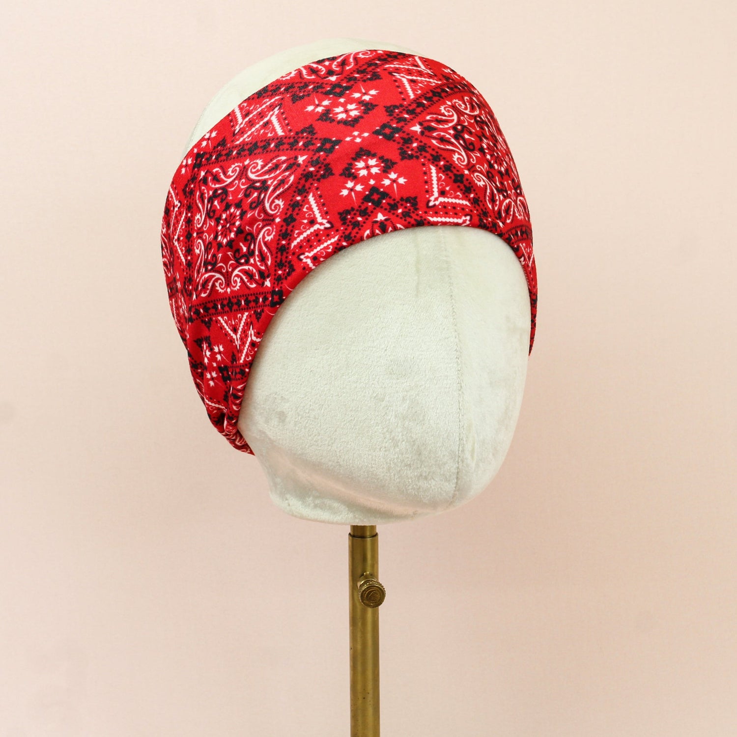 Red Bandana Paisley Stretch Headband - The Sassy Olive