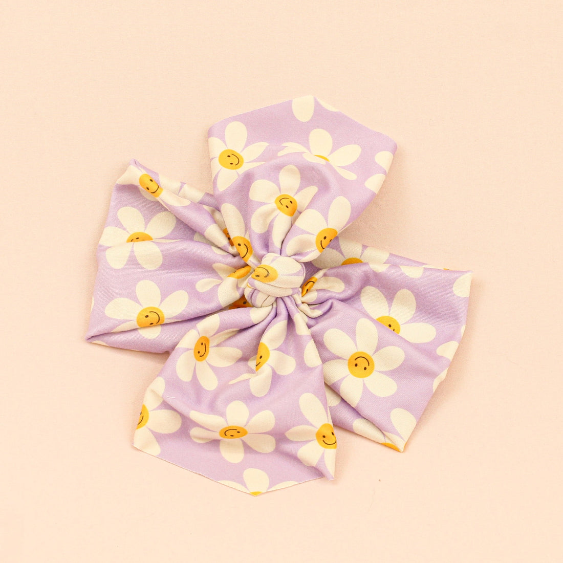 Smiley Purple Daisies Top Knot Headband - The Sassy Olive